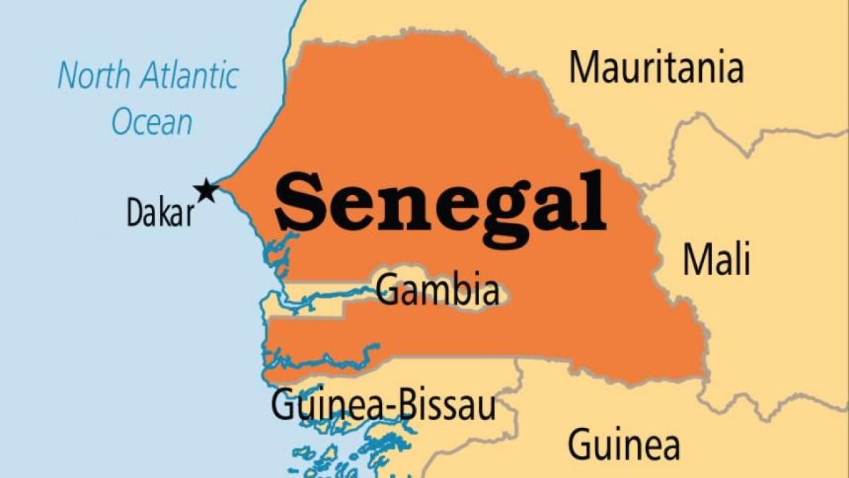 kort af dakar-Senegal