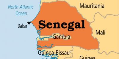 Kort af dakar-Senegal