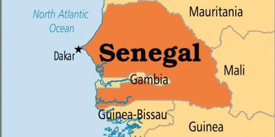 Senegal på verdenskortet